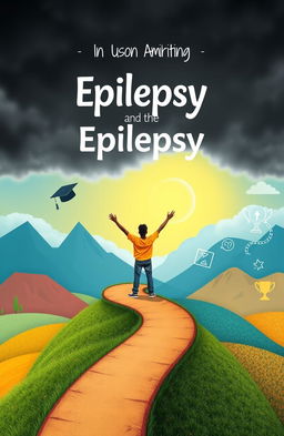 An inspiring visual representation of an individual's journey through epilepsy, symbolizing resilience and success