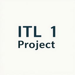 A simplistic book cover design featuring the text "ITL 1 Project" prominently displayed in a modern, clean font