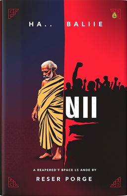 A striking book cover design featuring a deep red and dark blue gradient at the top, fading to white at the bottom, symbolizing urgency and change