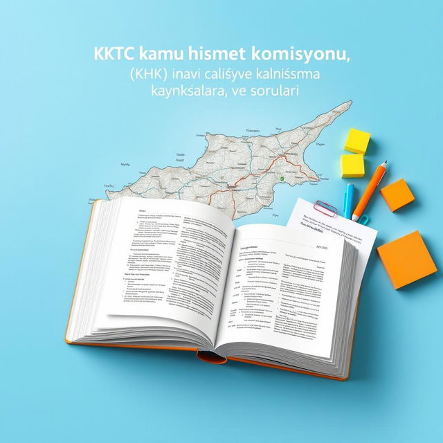 A creative book cover design featuring a detailed map of Cyprus as the main background element