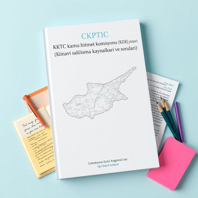 An elegant book cover design featuring a detailed map of Cyprus as the central visual element