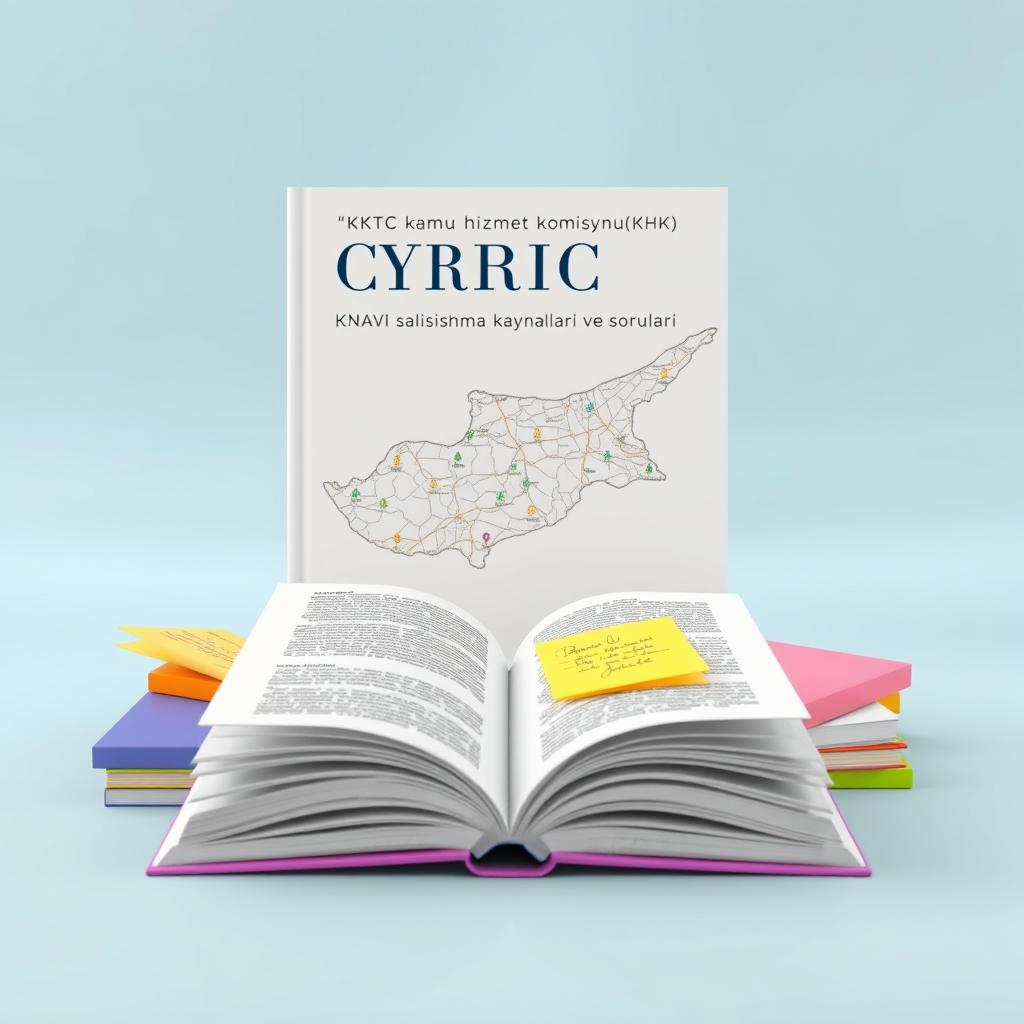 An attractive book cover design featuring a detailed map of Cyprus prominently displayed in the background