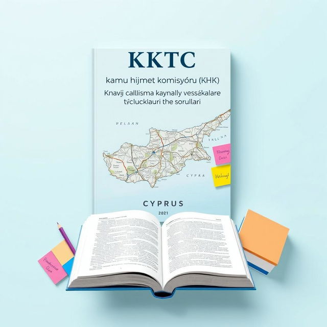 A visually appealing book cover design featuring a detailed map of Cyprus as the primary background element