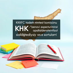 A visually appealing book cover design featuring a detailed map of Cyprus as the primary background element