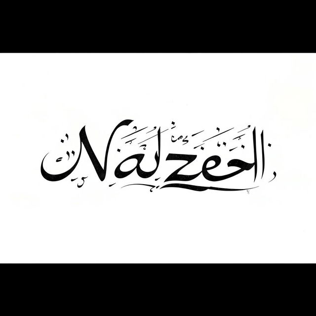 The word 'Nazer' beautifully rendered in the elegant Nastaliq script