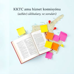 A captivating book cover design featuring a detailed map of Cyprus as the main background element