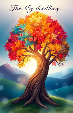 A beautifully illustrated book cover featuring a majestic tree at its center