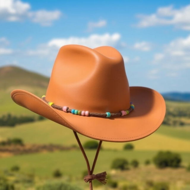 A charming children's cowboy hat inspired by Ceará's cowboy culture, known as 'vaqueiro'