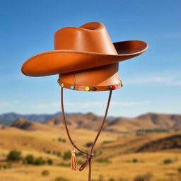 A charming children's cowboy hat inspired by Ceará's cowboy culture, known as 'vaqueiro'