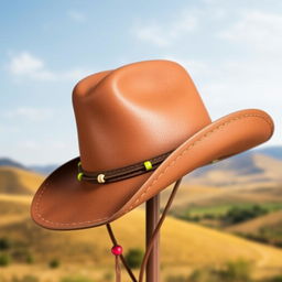 A charming children's cowboy hat inspired by Ceará's cowboy culture, known as 'vaqueiro'