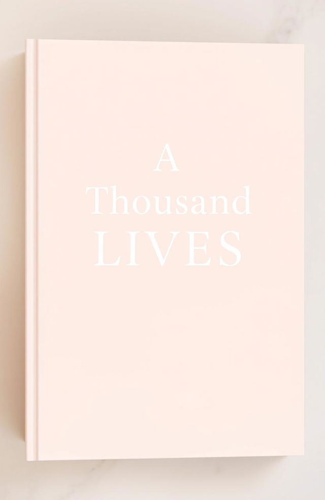 A stunning professional book cover for a poetry collection titled "A Thousand Lives Lived"