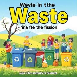 A creative cover design focusing on the theme of waste in the environment