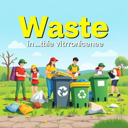 A creative cover design focusing on the theme of waste in the environment
