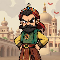 A stylized Wojak character representing the young Pashtun Sultan Shah Mahmud Hotak, a historical conqueror of Isfahan
