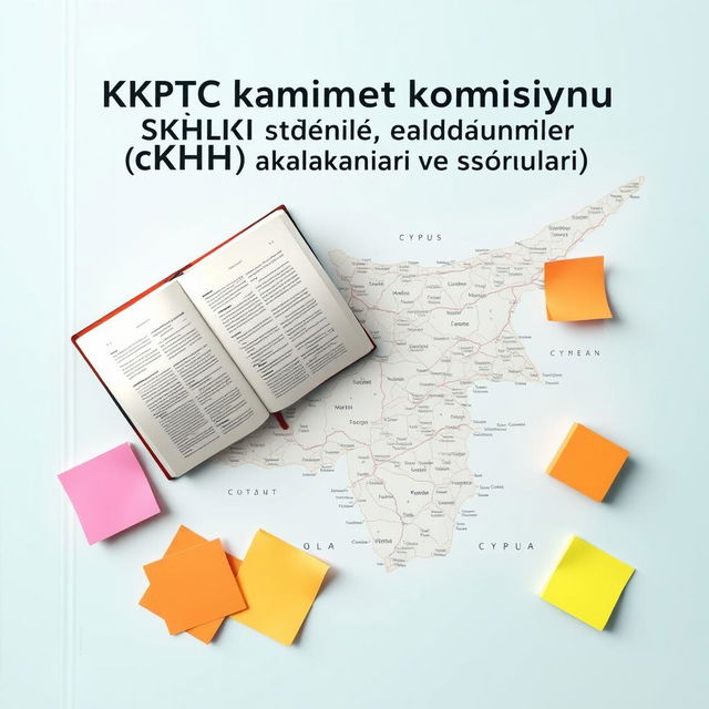 A beautifully designed book cover featuring a detailed map of Cyprus as the main background element