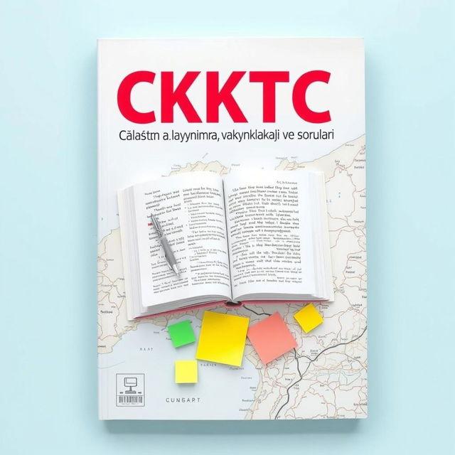 A captivating book cover featuring a detailed map of Cyprus as the primary background element