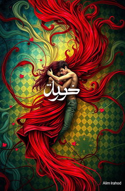A captivating book cover design for "मोहजाल" by Alim Irahod, which visually represents themes of passion, addiction, lust, and love