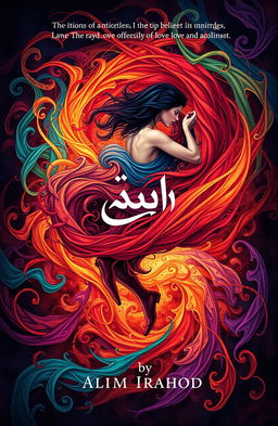 A captivating book cover design for "मोहजाल" by Alim Irahod, which visually represents themes of passion, addiction, lust, and love
