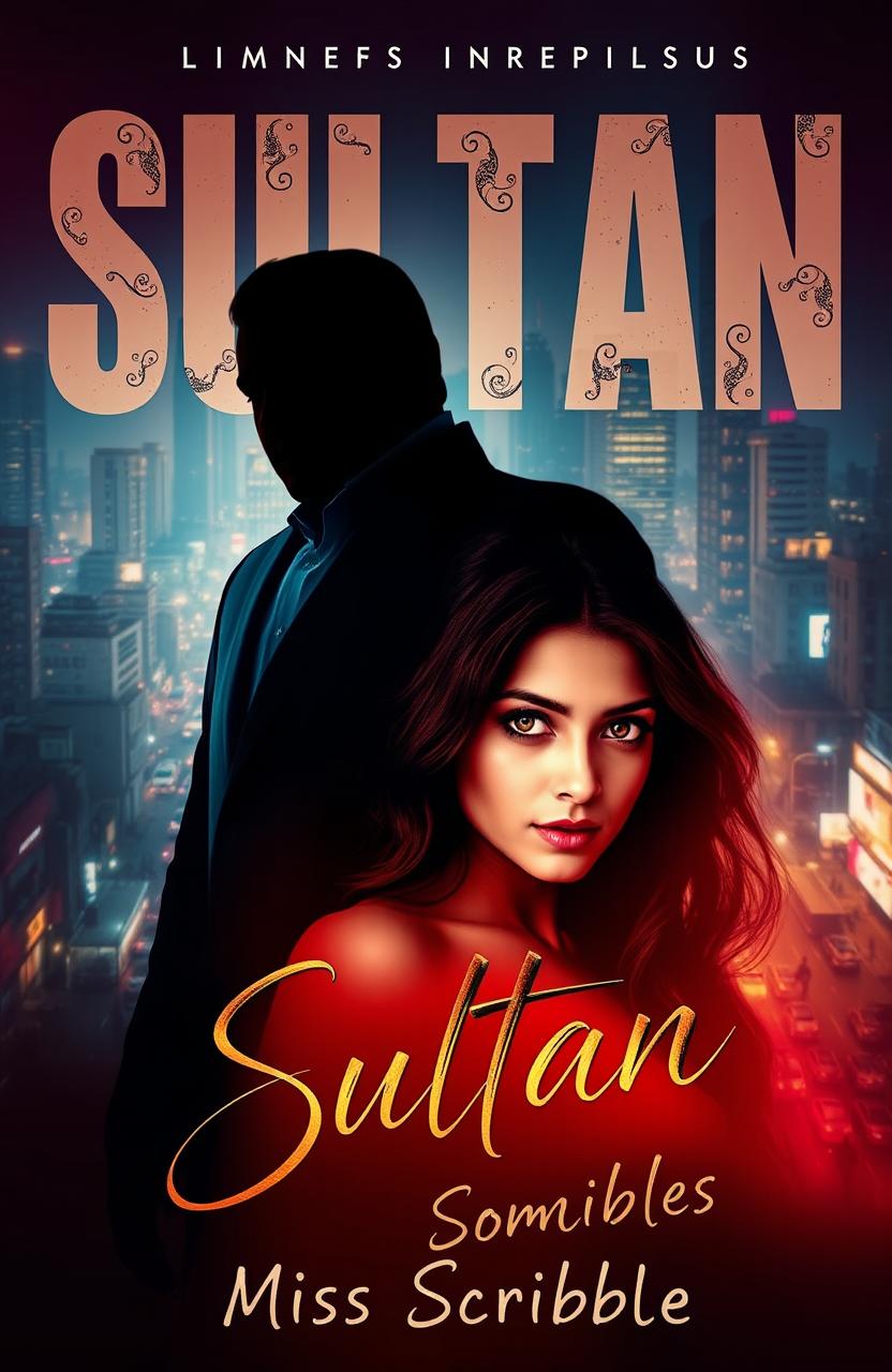 A captivating book cover design for an Indian romance novel titled 'Sultan'