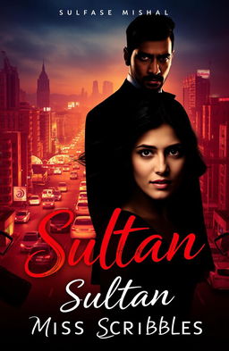 A captivating book cover design for an Indian romance novel titled 'Sultan'