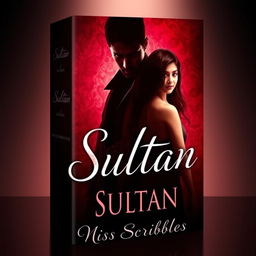 A captivating book cover design for a romance novel titled 'Sultan', featuring an intense yet romantic theme