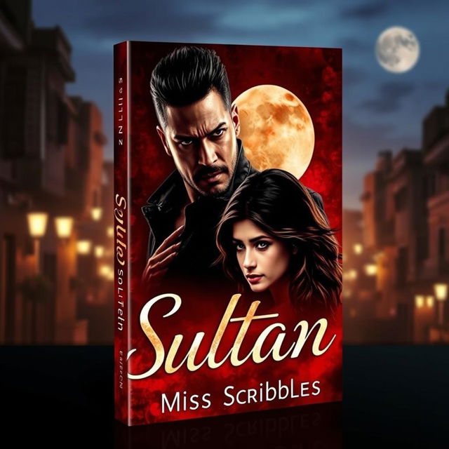 An attractive book cover for a romance novel titled 'Sultan'