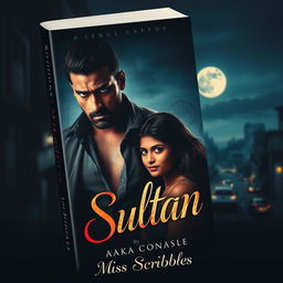 An attractive book cover for a romance novel titled 'Sultan'