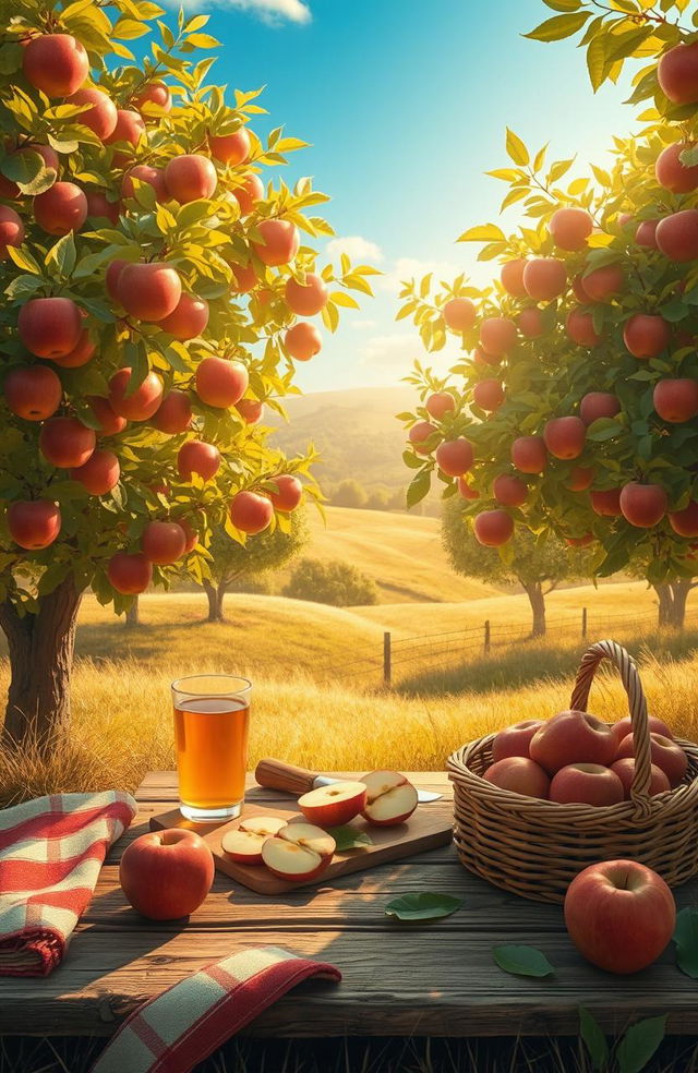 An imaginative and evocative scene inspired by the themes of "The Scent of Apples" by Bienvenido Santos