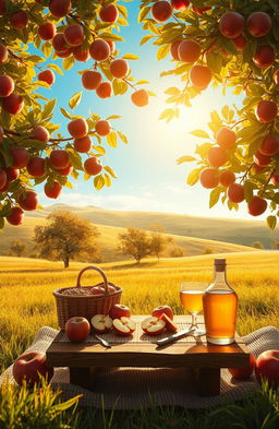 An imaginative and evocative scene inspired by the themes of "The Scent of Apples" by Bienvenido Santos