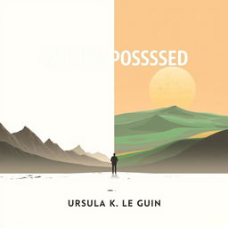 An alternative front cover design for the book 'The Dispossessed' by Ursula K