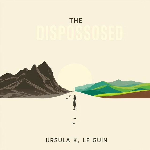 An alternative front cover design for the book 'The Dispossessed' by Ursula K