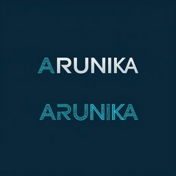 A sleek and modern logo design for ARUNIKA that incorporates elements associated with Arduino technology