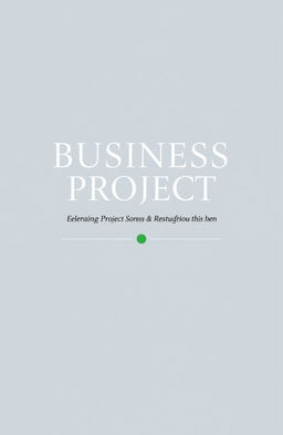A professional and visually appealing cover page for a business project created by a group of 12 students