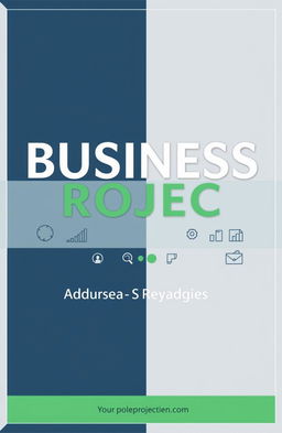 A professional and visually appealing cover page for a business project created by a group of 12 students