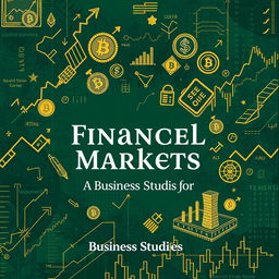An artistic book cover for a 'Business Studies: Financial Markets' project