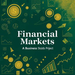 An artistic book cover for a 'Business Studies: Financial Markets' project