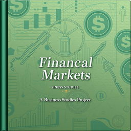 An artistic book cover for a 'Business Studies: Financial Markets' project