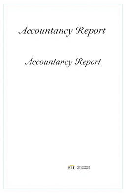 A professional and polished cover page for an accountancy report, featuring a clean layout