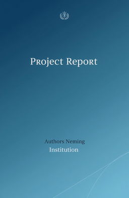 A formal cover page for an accountancy project, featuring a sleek design