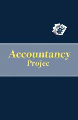 A formal cover page design for an accountancy project, featuring a sleek and professional layout