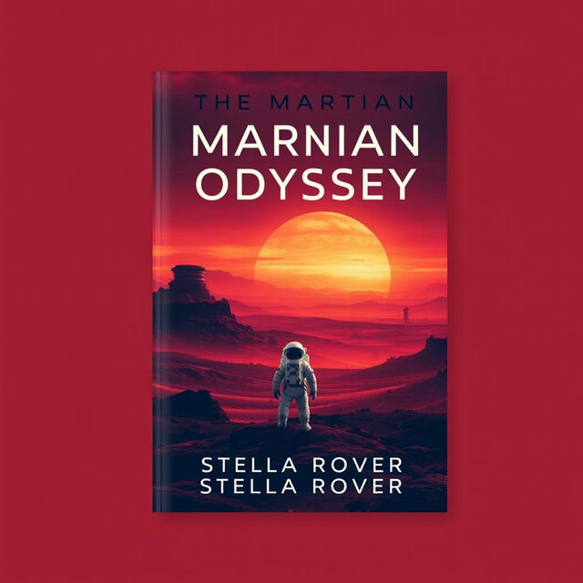 A compelling book cover design for 'The Martian Odyssey' by Stella Rover