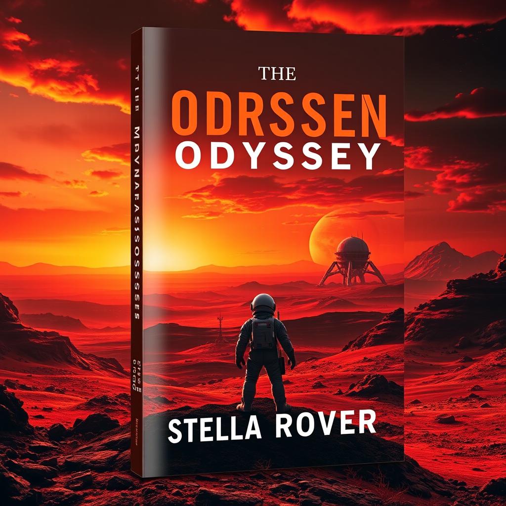 A compelling book cover design for 'The Martian Odyssey' by Stella Rover