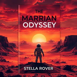 A compelling book cover design for 'The Martian Odyssey' by Stella Rover