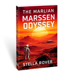 A compelling book cover design for 'The Martian Odyssey' by Stella Rover