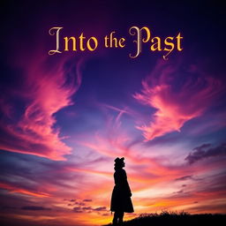 A captivating book cover design for a novel titled 'Into the Past'