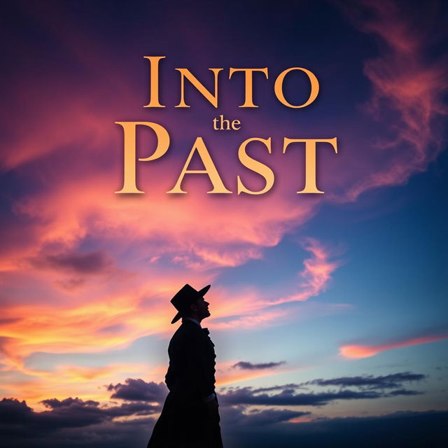 A captivating book cover design for a novel titled 'Into the Past'