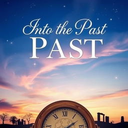 A captivating book cover featuring a dreamy sky theme for the title 'Into the Past'