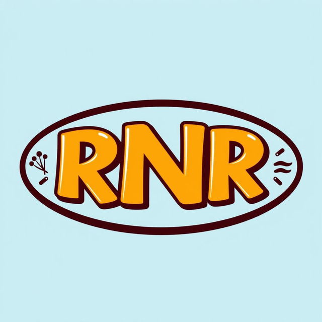 A logo design for a fast food brand named 'RNR'