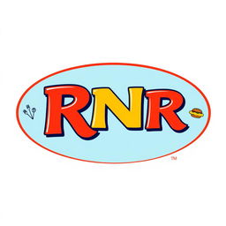 A logo design for a fast food brand named 'RNR'