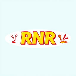 A logo design for a fast food brand named 'RNR'